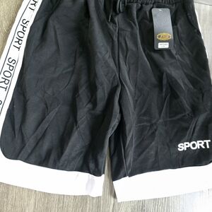 Sporto Black and White Men's Shorts